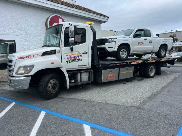 flatbed-tow-truck-in-bay-area---American-Mile-Towing